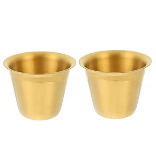 Produktbild: Zerodeko 2St Saucenbecher aus Edelstahl Mini-Förmchen kleine Tauchschälchen Dipbecher Restaurant-Gewürzbecher Gewürz Tasse Rostfreier Stahl Soße Sauce Gericht Würze Zubehör