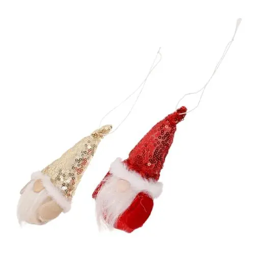 Produktbild: Zerodeko 2St Weihnachtsschmuck Weihnachtszwergverzierungen Weihnachtsmann-Figur Weihnachtskamin deko Weihnachtszwerg-Anhänger Weihnachtszwergpuppe Blitz Baby Zylinder Plüschpuppen schmücken