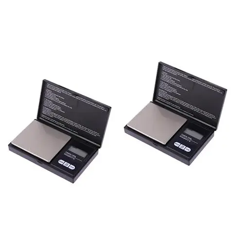 Produktbild: Zerodeko 2St digitale Schmuckwaage 0,01 Gramm Präzisionswaage Tasche für Schmuckwaagen digitale Paketwaage Anzahl Schmuck Waage elektronische Waage