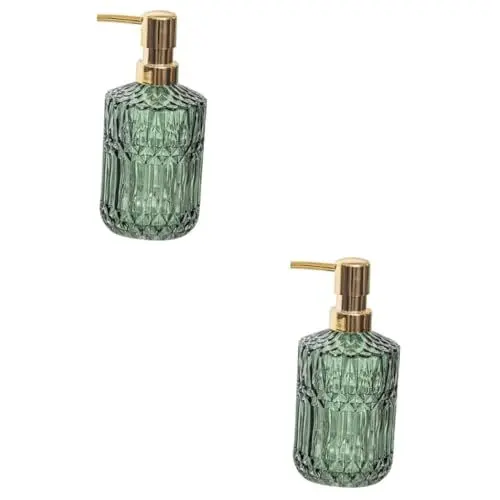 Produktbild: Zerodeko 2 STK Glasflasche Lotionspender Handlotion für die Reise Seife Handcreme Flasche mit Pumpe Desinfektionsspender europäischer Stil Lotionsflasche Sterilisator