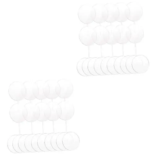 Produktbild: Zerodeko 2 Sätze Acrylplatte Cupcake-Topper Mit Leerem Kreis Zeichenstifte Acrylglasscheiben Acrylglas Bastel Material Acryl Leere Kreise Klarer Acrylkreis 20 Stück * 2