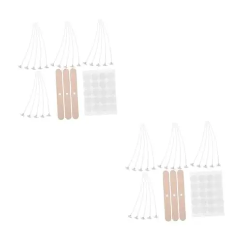Produktbild: Zerodeko 2 Sätze Docht Für Die Kerzenherstellung Dochte Für Die Kerzenherstellung DIY-docht Dochtkerze Schnur Docht Kerzendocht-zentriervorrichtung Baumwolldocht Mit Haltelaschen Baumwolle