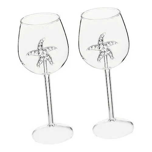 Produktbild: Zerodeko 2 Pcs Hohe Borosilikatglas Rotwein Kelch Für Cocktails Bar Verwenden Trinkbecher