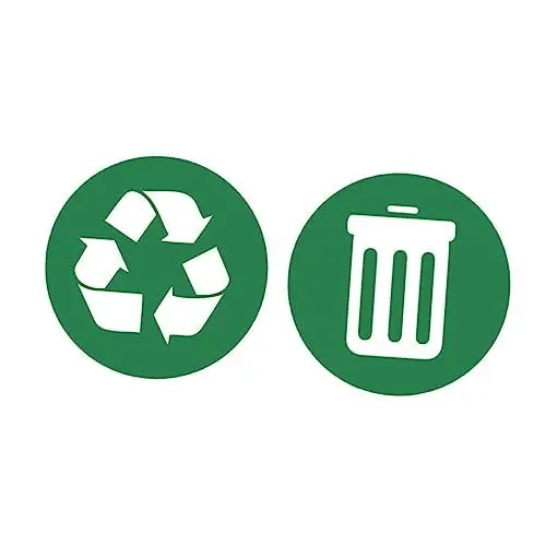 Produktbild: Zerodeko Müllklassifizierungsaufkleber-set Selbstklebende Mülleimer-recycling-etiketten Von Abfallbehälter-aufklebern Für Die Inneneinrichtung