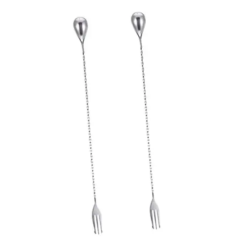 Produktbild: Zerodeko Elegante Rührstäbe 30 cm 2er-Set Cocktailrührer Aus Edelstahl Für Bars Und Partys