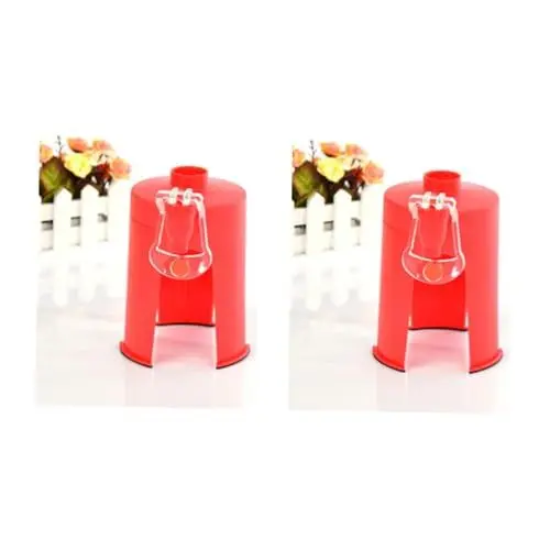 Produktbild: Zerodeko 2stücke Creative Soda Wasser Getränkespender Stand Mit Zapfhahn Rot Flaschen Lebensmittelechtes Für Zuhause Und Partys Leicht Zu Bedienen