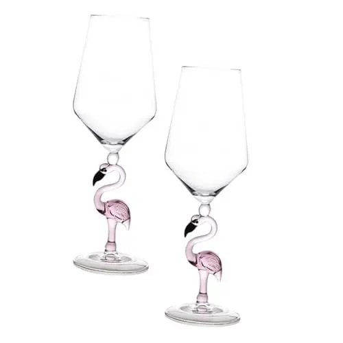 Produktbild: Zerodeko Flamingo Weingläser Stilvolle Haushaltsgläser Cocktailbecher Hochzeitsbar Nachtclub Zubehör