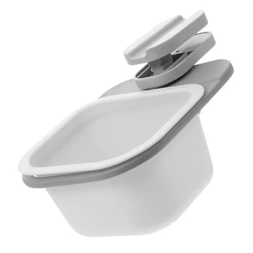 Produktbild: Zerodeko Clip-on-mülleimer Für Den Schreibtisch 2-teilig Drehbar Kleiner Mülleimer Mini-mülleimer Abs-material Leicht Zugänglich Weiß/grau