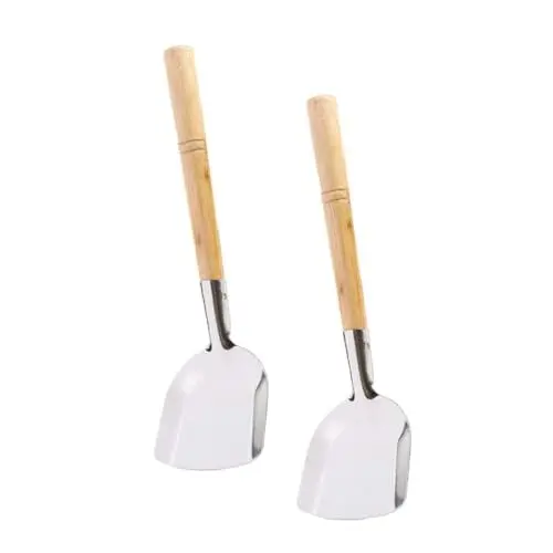 Produktbild: Zerodeko 2stücke Wok Pfannenwender Mit Holzgriff Leicht Ergonomisch Und Hitzebeständig Für Küche Und Mit Wok Und Pfanne