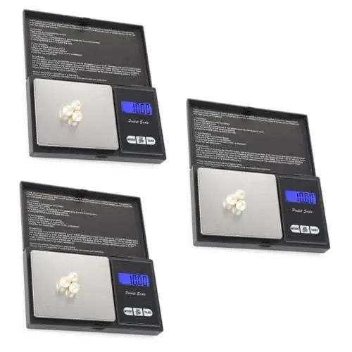 Produktbild: Zerodeko 3stücke Miniatur Elektronische Schmuckwaage Tragbare Digitale Waage Für Schmuck Und Pakete Präzise Messung Für Unterwegs Mit Beleuchtetem Lcd-display