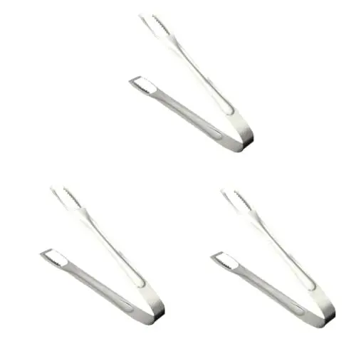 Produktbild: Zerodeko 3 Stücke Robuste Küche Zangen Für Lebensmittel Servieren Clamp Bequem Zu Halten Für Gourmet Silber