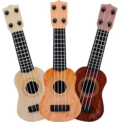 Produktbild: Zerodeko 3st Mini-Ukulele Kindergitarre Für Mädchen Gitarrenspielzeug Kleine Gitarre Für Kinder Kindergitarre Für Jungen Musikspielzeug Für Kindergitarre Kleinkind Plastik Instrument Puzzle