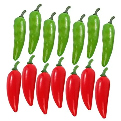 Produktbild: Zerodeko 40St Künstlicher Pfeffer Polyfoam-Paprika-Modell lebensechtes Pfeffermodell Jalapeno wandverkleidung Wand polsterung simulierter Pfeffer gefälschte Essensrequisite Styroporschaum