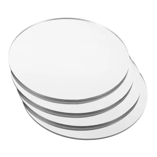 Produktbild: Zerodeko Schminkspiegelfolien 4 Stück Acrylspiegel-ersatz Für Projekte Groß Rund Reflektierend