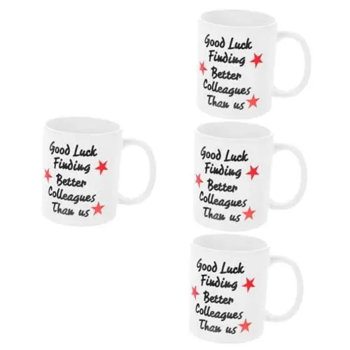 Produktbild: Zerodeko 4 Stück Kaffeebecher Espresso-Kaffeetassen Cappuccino Trink Gläser Espressotasse benutzerdefinierte Kaffeetasse Tasse für zu Hause Hohe Kapazität schmücken Büro