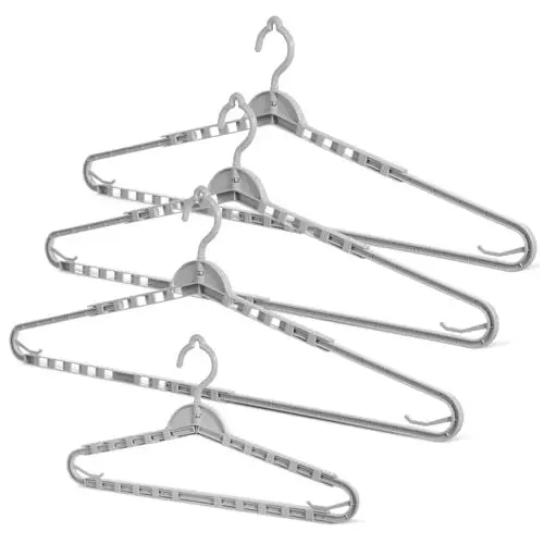 Produktbild: Zerodeko Ausziehbare Kleiderbügel 4 Stück Breite Kleiderbügel-Clips Faltbare Kleiderbügel Steppdecken-kleiderbügel Trockenbügel Kleiderschrank-Organizer Kleiderbügel