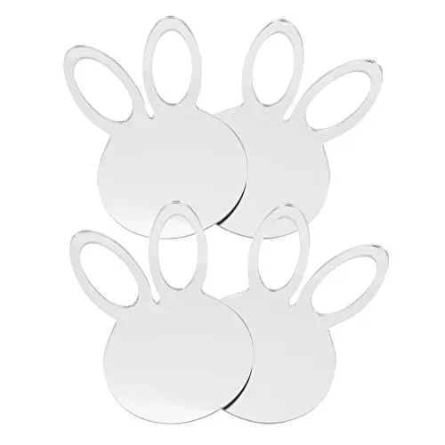 Produktbild: Zerodeko 2 Stücke Ostern Acryl Dekorationen Bunny Ornamente Ostern Decor Hängen Etiketten Für Home