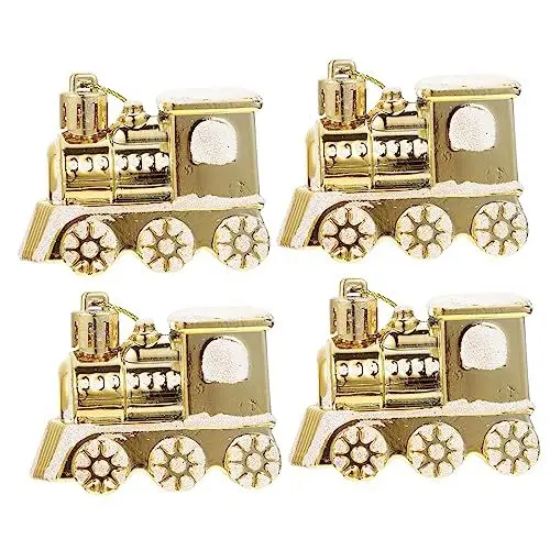 Produktbild: Zerodeko 4stücke Teiliges Weihnachtsbaum Kleine Zug Pendants Für Festliche Dekoration Für Fenster Türen Und Weihnachtsbaum