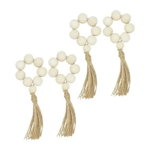 Produktbild: Zerodeko Elegantes Serviettenschnallen-Set 4 Stück Rustikaler Stil Serviette Für Hochzeit
