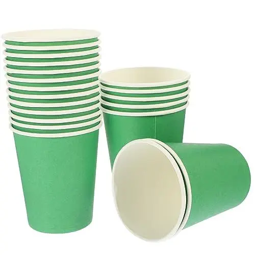 Produktbild: Zerodeko Grüne Papiertrinkbecher 50 Stück Einweg-partygeschirr Für St Patricks Day