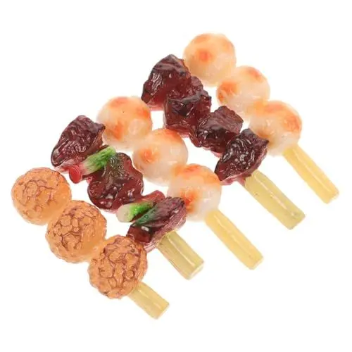 Produktbild: Zerodeko 5Pcs Simulation Barbecue Saiten Gefälschte Lebensmittelmodelle Künstliche Roastbeef- Spielzeug Bildungsspielzeug Gefälschte Grillfutter Küchenspielzeug Lustiges Kinderspielzeug