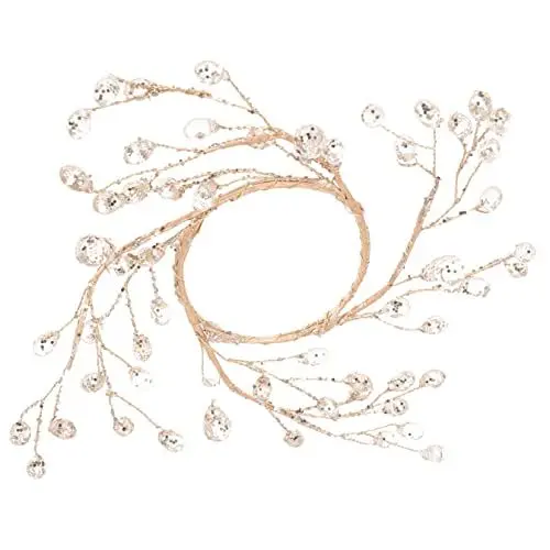 Produktbild: Zerodeko 5 Stück Weihnachtsdekorationen Kranz Acrylperlen Weihnachtstischdekoration Badezimmerdekoration Kerze Weihnachtsgirlanden Klare Ornamente Weihnachten