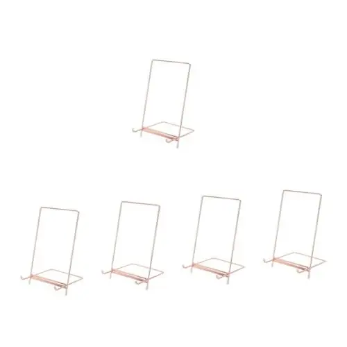 Produktbild: Zerodeko 5st Minimalistischer Rezepthalter Bücherständer Für Die Küche Klappständer Kochbuchhalter Buchständer Für Kochbücher Eisenständer Bauernstand Rostfreier Stahl Bild Einfach