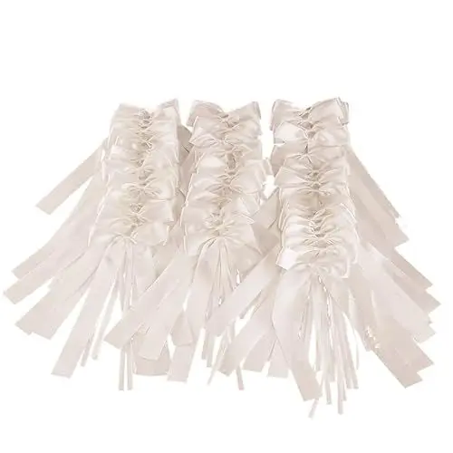 Produktbild: Zerodeko 60st Hochzeitsband Weiße Schleifen Accessoires Für Weiße Haare Schleife Aus Satinband Hochzeitsautoschleife Kinder Dekor Hochzeitsdekorband Hochzeitsschleife Krawatte Wagen