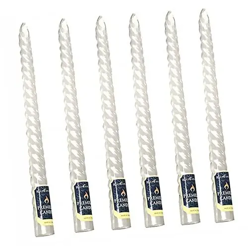Produktbild: Zerodeko Candlecandle Stabkerze Einfache Wachskerze Weiß für Wohndeko für Candlelight Dinner