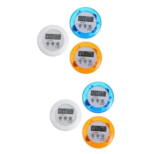 Produktbild: Zerodeko 6 STK elektronische Zeitschaltuhr 60 Minuten Küchentimer Kochen Backen Timer Kochen mechanischer Timer Spieltimer Spiel digitaler Timer Küchen-Kochtimer Anzahl Wanduhr Büro Plastik