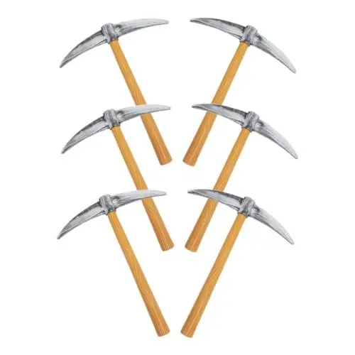 Produktbild: Zerodeko 6 Stück Spitzhacke Spielzeug Gefälschte Spitzhacke Modell Halloween Zwerg Spitzhacke Kostüm Spitzhacke Prop GNOME Cosplay Zubehör Karneval Party Supplies