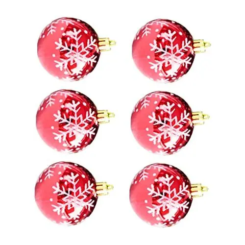 Produktbild: Zerodeko 6st Hängende Anhänger Mini-Weihnachtsbaum Weihnachtskugeln Weihnachtsdekoration Zum Aufhängen Weihnachtsbaum-hängekugeln 6cm Kugel Plattieren