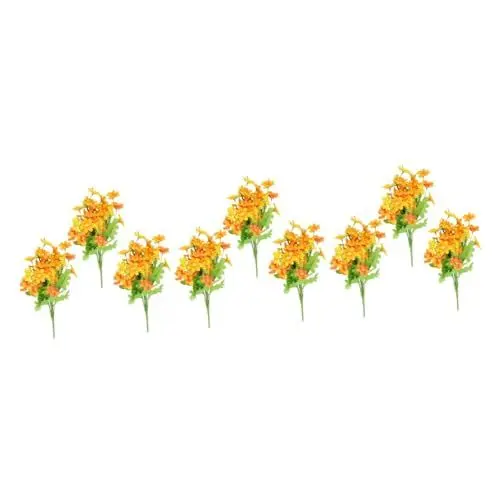 Produktbild: Zerodeko 9 STK Kunstblumen-Gerbera-Gänseblümchen Blumenstrauß für die Braut Pflanzenstrauß Brautstrauß Mama Hochzeitschrysantheme Gänseblümchen-Strauß springende Orchidee Sonnenblume