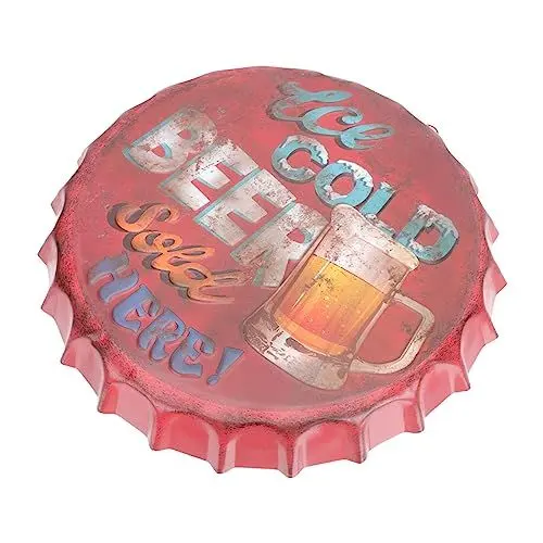 Produktbild: Zerodeko Vintage Bierdeckel Wanddekoration Aus Kreatives Bar-schild Für Restaurant Und Wohnbereich Einzigartiges Design Für Und Anlässe