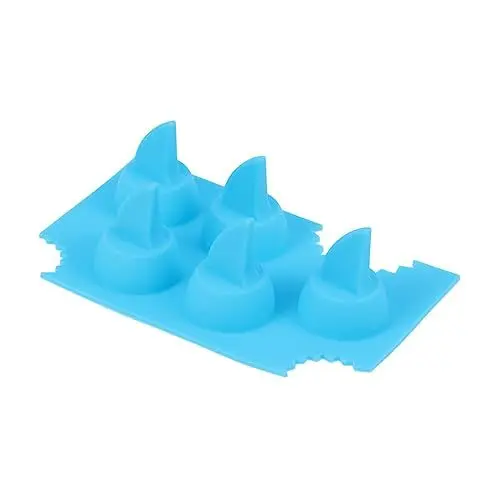 Produktbild: Zerodeko Silikon-eiswürfelform in Hai-form Eiswürfelschale Himmelblau Antihaftbeschichtet Ideal für Jungen und Mädchen