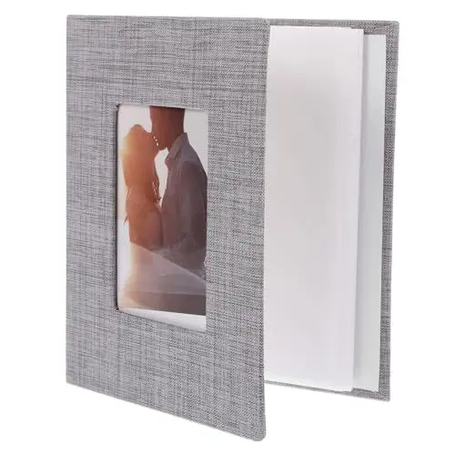 Produktbild: Zerodeko Fotoalbum Aus Leinen Fotoalben Selber Machen Handgemachtes Album Für Familienfoto Dekoratives Fotobuch 6 Zoll Bilderbuch Bilderalbumbuch Erinnerungsfotoalbum Diy-fotoalbum Pvc Grey