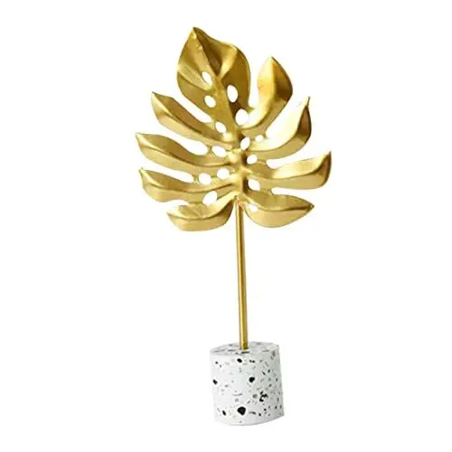 Produktbild: Zerodeko Wohnkultur Kunst Lebensechte Blatt Dekoration Metall Tisch Blätter Ornament für