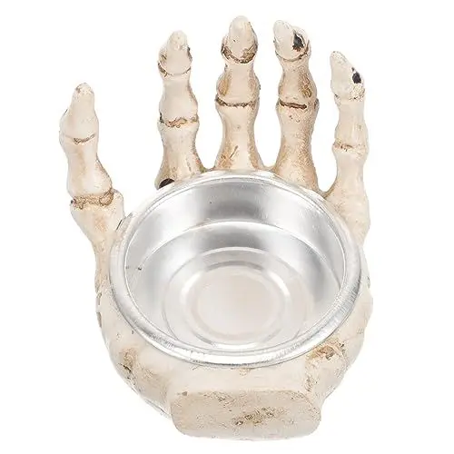 Produktbild: Zerodeko Halloween Spooky Schädel Leuchter Harz Gothic Decor Skeleton Hand Für Decor
