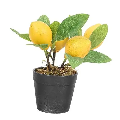 Produktbild: Zerodeko Simulierte Zitronen Bonsai Dekoration Künstliche Lemon Ornament Für Stilvolle Wohnraumgestaltung Für Schlafzimmer Und