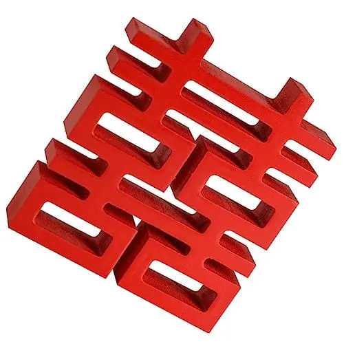 Produktbild: Zerodeko Hochzeitsdekoration Hochzeit Xi Ornament Brautdekorationen Chinesische Hochzeitstischdekoration Wohnkultur Geschenke Für Paare Holzschild Harz Skulptur Rot Liebhaber Haushalt