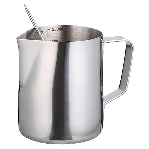 Produktbild: Zerodeko Kaffeetasse Milchkännchen Aus Edelstahl Milch-kaffee-sirup-glas-server Zubehör Für Espresso-shots Kaffeekonzentrat Kaffeebar-zubehör Milchkrug Für Flüssig Rostfreier Stahl