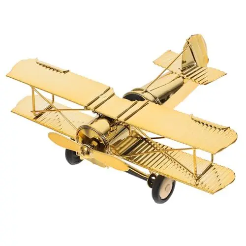 Produktbild: Zerodeko Kampfjet-Modell Flugzeug Modell modellflugzeug Eisenflugzeug Flugzeugmodell aus Holz -Flugzeug Flugzeugmodelle aus Eisenmetall Flugzeugmodellbausätze für Erwachsene Golden