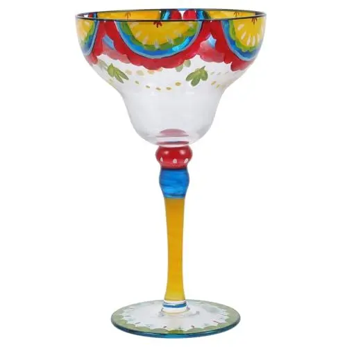 Produktbild: Zerodeko Cocktail Es Party Cups Handbemaltes Weinglas Einzigartige Margarita-tasse Für Jubiläumsparty Es