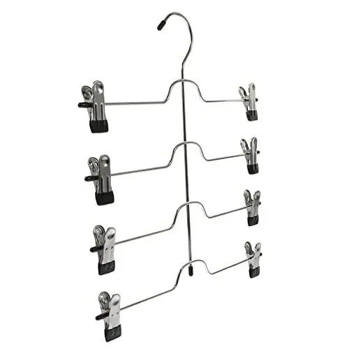 Produktbild: Zerodeko Hosenbügel-Clip Rockbügel Mit Clips Platzsparend Mehrschichtiger Hosenständer Heimorganisation