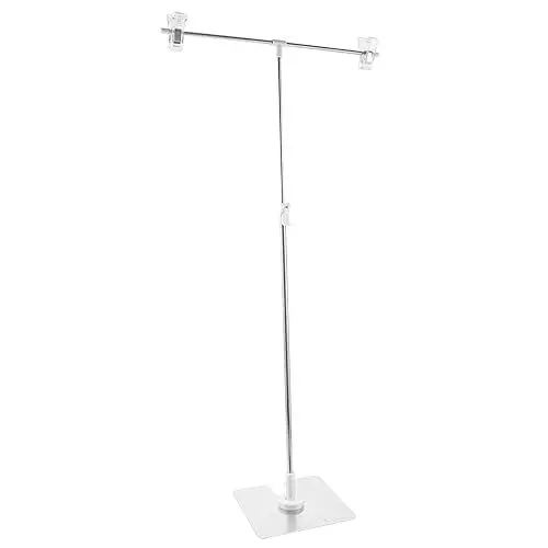 Produktbild: Zerodeko Kleiner Hintergrundständer Tragbarer Hintergrundständer Robuster Hintergrundständer Hintergrundhalter Hintergrundständer Mini Kleiner Kulissenständer Blumenhintergrund Weiß Plastik