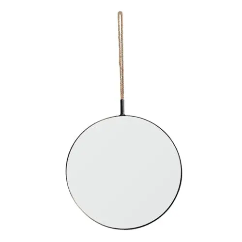 Produktbild: Zerodeko Seil-hängespiegel Retro-Design Runde Form Schminkspiegel Für Zuhause Badezimmer