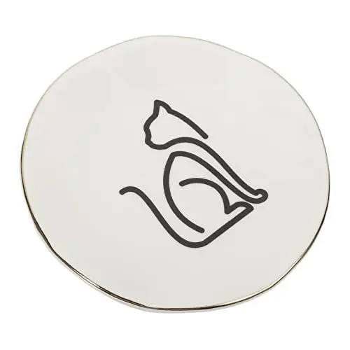 Produktbild: Zerodeko Ohrringe Lippenstift Tablett Keramik Schmuck Lagerung Platte Desktop Decor