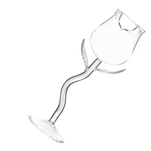Produktbild: Zerodeko Kreative Rotweingläser aus Roséweingläser in Blumenform für Hochzeiten und Partys Hitze und Kältebeständig Trinkbecher