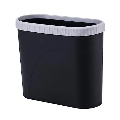 Produktbild: Zerodeko Haushaltsmülleimer Mit Deckel Eleganter Abfalleimer Für Küche Badezimmer Und Wohnzimmer Platzsparender Robuster Behälter Schwarz Für Recycling Und Mülltrennung
