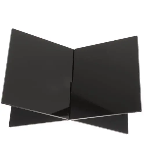 Produktbild: Zerodeko Lagerregal für Gegenstände klassischer Leseständer Bücherregal für Kinder Schreibtisch Bücherregal notenständern bookend Buchlesehalter Tempel klassischer Bücherständer Acryl Black